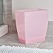InterDesign Mono Wastebasket Trash Can for Bathroom, Kitchen, Office - Blush Pink