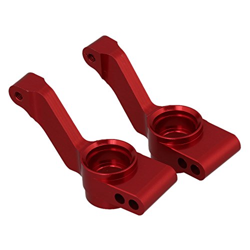 2pcs Rear Hub Carrier(L/R)(Al.) for TRAXXAS Slash 4X4 HQ 727 Short Truck SLA001 Aluminum Alloy (Red)