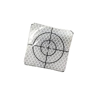 GEOLENI Reflective Adhesive Target Sheets for Total Stations (Pack of 10) (20×20)