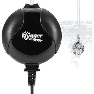 hygger Aquarium Air Pump, Ultra Silent <33dB Fish Tank Air Pump, 1.5W 420 ml/min High Energy Saving Air Pump with Air…