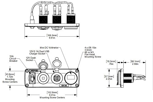 Blue Sea Systems 4356 Below Outlet Deck - Thumbnail 3