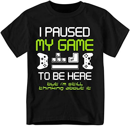 I Paused My Game to Be Here Gamer T Shirt, Funny Paused Game Youth Gamer Tshirt
