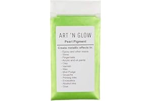 Art 'N Glow Mica Pearl Pigment Powder (Apple Green) - (.88 Ounce/25 Grams) - 10+ Colors Available
