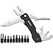 BlizeTec Multitool Pocket Knife Pliers: 15 Functional Tools with Shape Drop Point Serrated Edge Folding Knife, Multi Pliers, Can/Bottle Opener, Phillips Screwdriver, Bit Holder & 9 Utility Sets