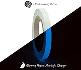 Glow in the Dark Photoluminescent Tape 10 Yard (Green & Blue) (1/2 in. X 10 yard (blue))