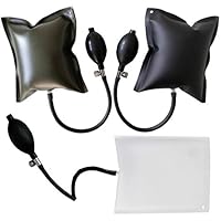 Toosunny 3 Pieces Air Wedge Bag Pump, Alignment Tool Inflatable Shim Bag, Adjustable Air Pump Wedge Leveling Kit, with Metal Release Valve for Home Use and Auto Repair, Load 300 LB