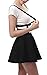 Urban CoCo Womens Elastic Waist Pleated Short Braces Skirt (Small, Black)