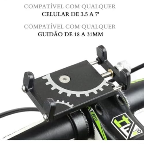 Suporte Para Celular GPS Bike Bicicleta E Moto Em Aluminio Articulado 360º Guidão Universal