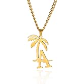 Uplift Us Marketplace 18K Gold Plated Stainless Steel Los Angeles Inspired Palm Tree Pendant Necklace LA City Accessory Durable Material Minimalist Everyday Wear Trendy Unisex Design Gift Idea