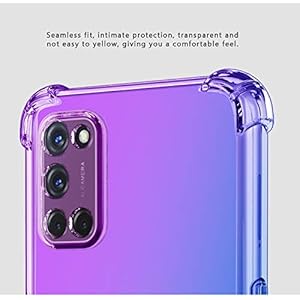 Dedux Cover per Oppo A92/A52/A72, Custodia Trasparente Gradiente Protettivo TPU Case, Ultra Sottile Rinforzo a Quattro… - immagine 4
