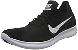 Nike Mens Free Rn Flyknit Running Shoe Black/White 10 D(M) US