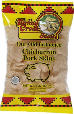 Turkey Creek - America’s Best Fried Pork Skins, offers a 4-Bag Combo Pack of its top Pork Rinds (2-BBQ, 1-Regular & 1-Hot). These Pork Skin Chips (Chicharrones) are packed in full 2.0 oz bags. - Thumbnail 3