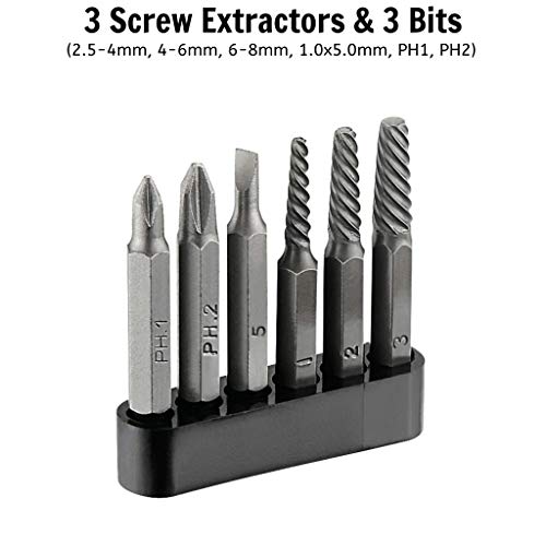 Teng Tools 7 Piece 1/4 Inch Drive Mini Reversible Manual Hand Impact Driver/Extractor Set - IDSE7 - Thumbnail 4