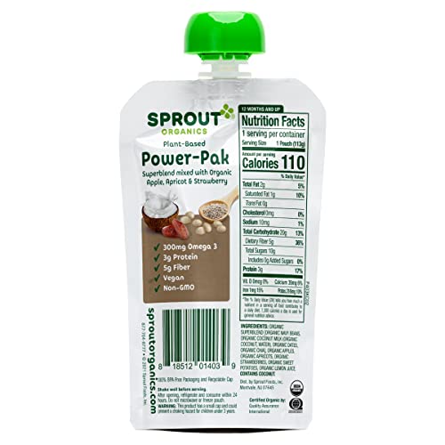SPROUT ORGANIC APPLE APRICOT STRAWBERRY SUPERFRUIT, 4.22 OZ POUCH