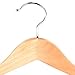 RoyalHanger Coat Hanger 6-Pack, Wood Hangers Trouser Hangers Extra Wide Shoulder Wooden Hangers for Heavy Coat, Sweater, Skirt, Suit, Pants, Natural Finish
