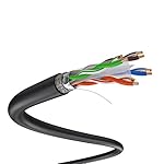 Dripstone-600024-Bare-Copper-1000ft-CAT6-SFUTP-Foiled-and-Shielded-OutdoorDirect-Burial-Solid-Ethernet-Cable-23AWG-CMX-Waterproof-Wire-Polyethylene-PE-Black-550Mhz