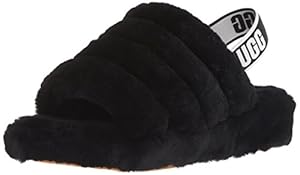 Image of UGG Women's Fluff Yeah Slide Sandal, black, 9 M US