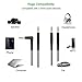 AUX Cable AUX Cord 3.5mm Audio Cable Male to Male Nylon Braided Stereo Cables 90 Degree Right Angle Design for Headphones, iPods, iPhones, iPads, Home and Car Stereos (Different 2 PCS, Black) 4ft/1.2m