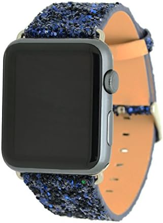 Apple Watch Band Leather belt 42mm Men Women Bling Bling Shining Replacement Strap Sparkling iwatch Wristband For Series 3 / Series 2 / Series 1 (42mm Dark Blue)
