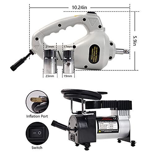 Mautyke Electric Car Jack Kit 3 Ton 12V Electric Scissor Car Jack Lift