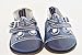TWO BUCKLE NAVY BLUE LEATHER DOLL SHOES FOR 18 INCH AMERICAN GIRL DOLLS AND BITTY TWINS