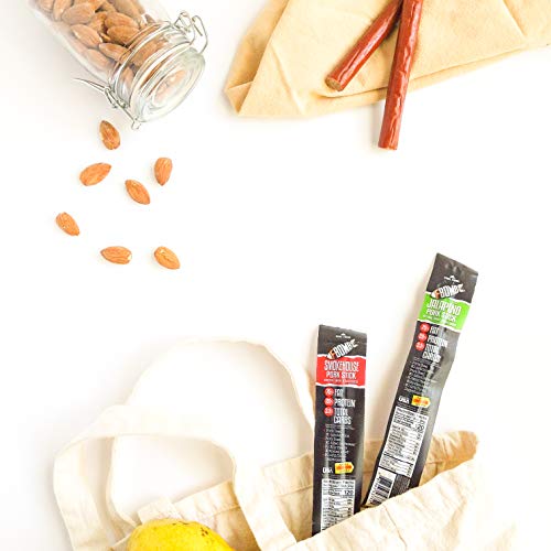 FBOMB Keto Meat Sticks - Sugar Free, Healthy Jerky Sticks | 100% Natural, Non-GMO Nitrite Nitrate Free Pork | High Protein, Low Carb, Gluten Free, Paleo, Whole 30, Keto Snack Sticks | Variety 12 Pack - Thumbnail 4