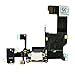 Johncase OEM USB Charging Port Dock Connector Flex Cable w/Microphone + Headphone Audio Jack Port Ribbon Replacement Parts iPhone 5 (White)