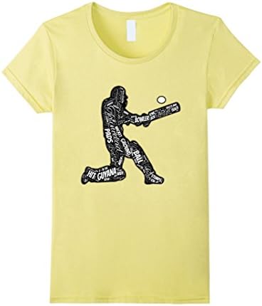 Women's Cricket sport t-shirt gifts XL Lemon
