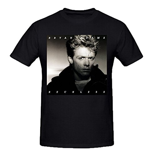 Bryan Adams Reckless Men Printed T Shirts O Neck Black