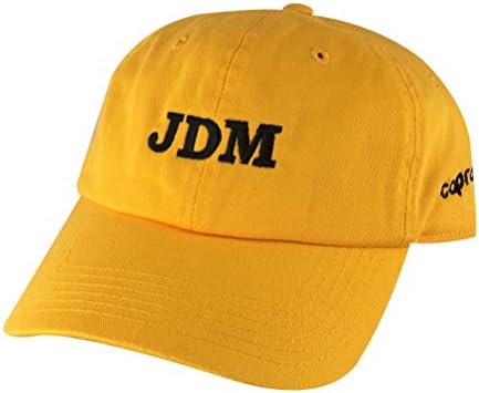 CapRobotJDM Street Racing Hat Adjustable Unstructured Dad Cap - Gold Black