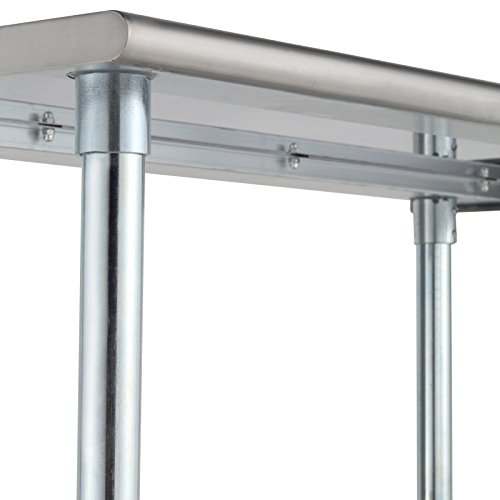 SUNCOO Commercial Stainless Steel Work Food Prep Table for kitchen (48 in Long x 24 in Deep without Backsplash)