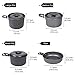 yodo Anodized Aluminum Camping Cookware Set Backpacking Pans Pot Mess Kit for 4-5 Personthumb 3
