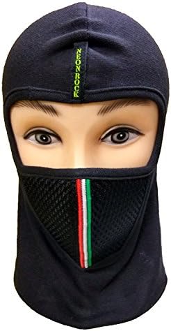Sio Cotton Full Face Cover Anti Pollution Helmet Mask with Air Filter (Multicolour, Free Size)