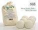 Wool Dryer Balls, Natural Organic Laundry Fabric Softener Save Drying Time Reduce Wrinkle,Reusable Hypoallergenic Baby Safe and Unscented,Better Alternative to Plastic Ball Liquid Softener-6 Pack