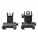 SOUFORCE AR 15 Backup Iron Sight, Flip Up Rapid Transition Front and Rear BUIS Iron Sights Set for Rifles Picatinny Rails