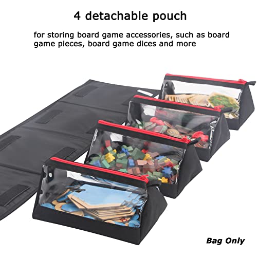 KISLANE Board Game Carrying Case With 18 Pockets For Board Games Pieces Tokens Cards And More Expandable Board Game Storage Solution For Travel Party Gathering (Grey) | Best Price KSA | Riyadh, Jeddah