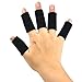 TRIXES 10x Finger Protector Sleeve Black, Arthritis Stretchy Support Sports Aid - Basketball Finger Guard