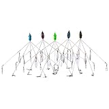 Bassdash Alabama Rigs Castable Umbrella Fishing Rig 0.63oz 7.48in with 5 Arms and 4 Willow Blades for Fishing Bass Bluefish, 3-Pack