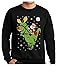 TeeStars - T-Rex Santa Ride Funny Ugly Christmas Sweater Sweatshirt