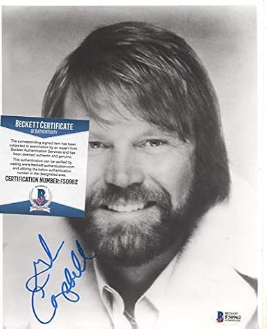 Glen Campbell Country Singer Actor Autographed 8x10 Photo Beckett