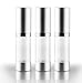 Airless Pump Bottle Refillable Travel Containers 15 ml/.5 oz (Clear, 3 Pack)