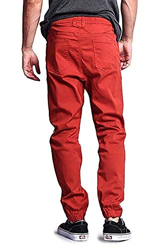 Victorious Mens Twill Jogger Pants, Burnt Orange XL - Thumbnail 2