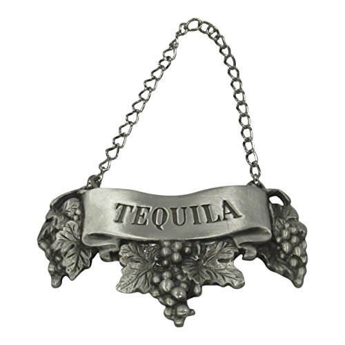 Lindsay Claire Embossed Pewter Liquor Bottle or Decanter Label Tequila