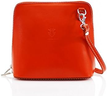 New Womens Vera Pelle Genuine Leather Designer Small/mini Square Cross Body Bag Shoulder Handbag