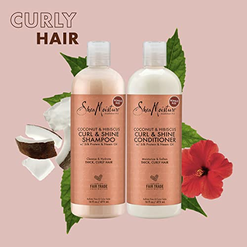 Shea Moisture Shampoo and Conditioner Set, Coconut & Hibiscus Curl