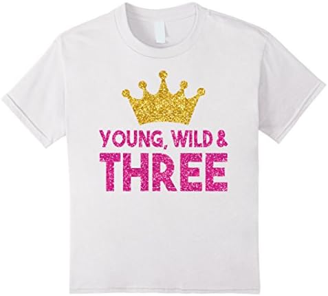 Kids Kids 3rd Birthday Shirt For Girls: Three Princess Crown Gift 6 White