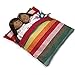 New York Doll Collection Dolls Bedding Striped Pattern Reversible Twin Doll Sleepover Bag- Multi colored stripes Fits for 18” Inch Dolls