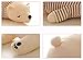 MMTTAO Stuffed Polar Bear Animal Plush Toy 24 Inch Large White Sleeping Bear Animal Stuff Soft Plushies Cute Dolls Collection Huggable Throw Pillow Cushion Gifts for Kids Children Boys Girls, 24Inches
