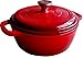 Enameled Cast Iron Dutch Oven – Red Color with Lid, 3.2-quart - by Utopia Kitchen