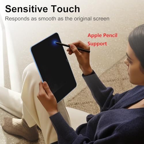 XunyLyee 360° 4-Way Privacy Screen for iPad A16 11th/10th Gen Anti-Spy Film | (11/10.9 inch 2025/2022), privacy tempered glass screen protector, 4-way anti-spy screen protector